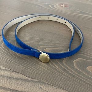 Blue suede belt
